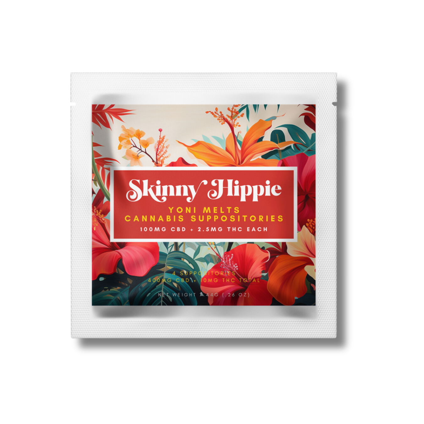 Yoni Melts: Pain Relief 100mg CBD + THC + CBG Vaginal Suppositories