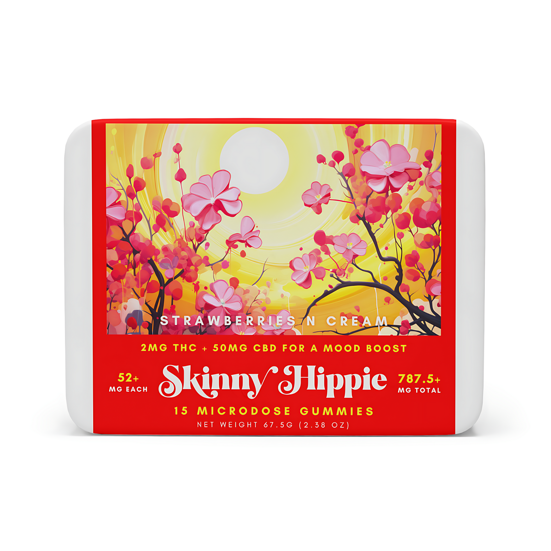 Microdose 2.5mg THC Mood Boost Gummies - Berry Strawberry Gelato