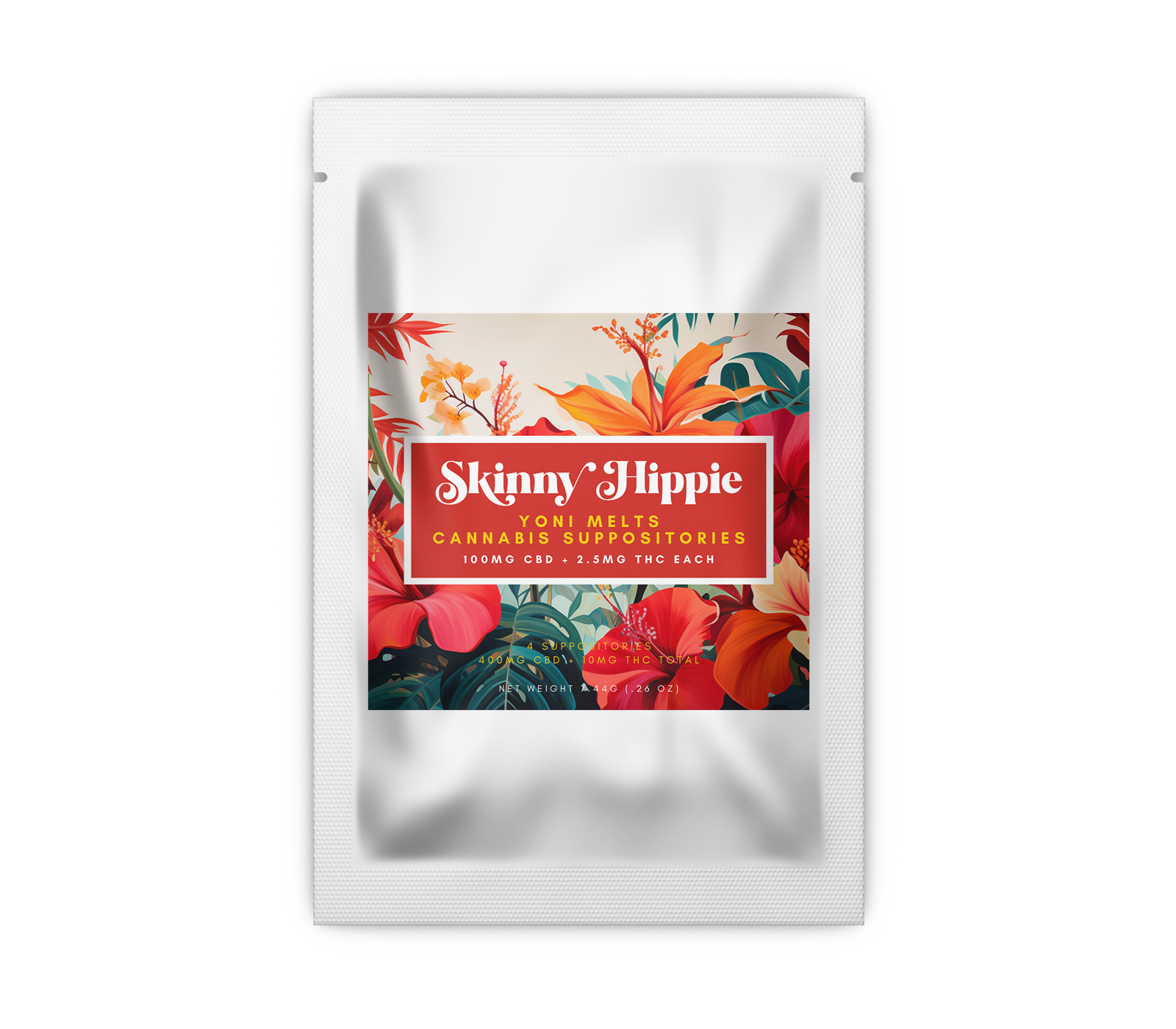 Yoni Melts: Pain Relief 100mg CBD + THC + CBG Vaginal Suppositories