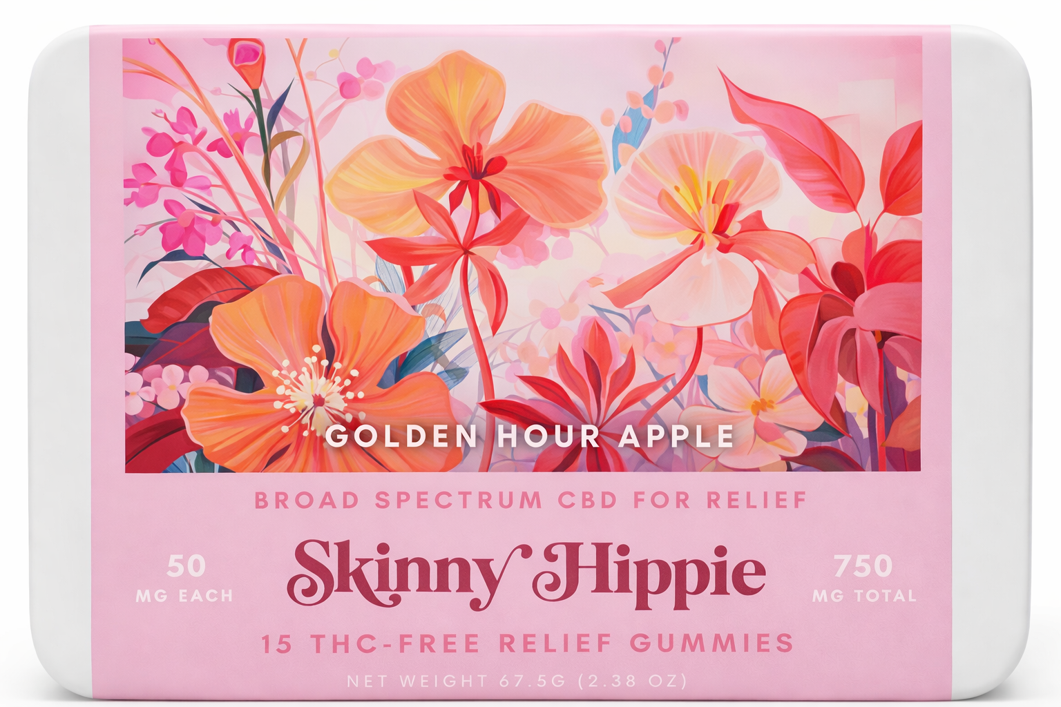 Pure CBD Gummies - 50mg Golden Hour Apple (THC-FREE) – SKINNY 