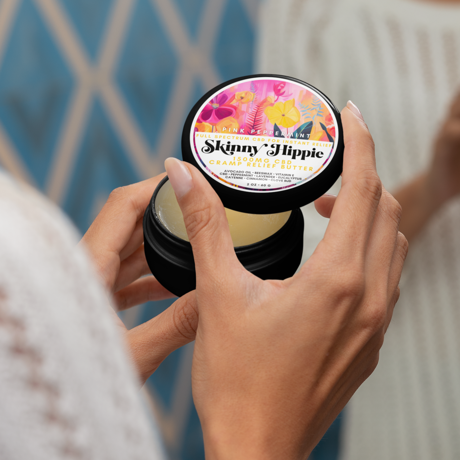 Pink Peppermint 1500mg CBD Cramp Relief Butter