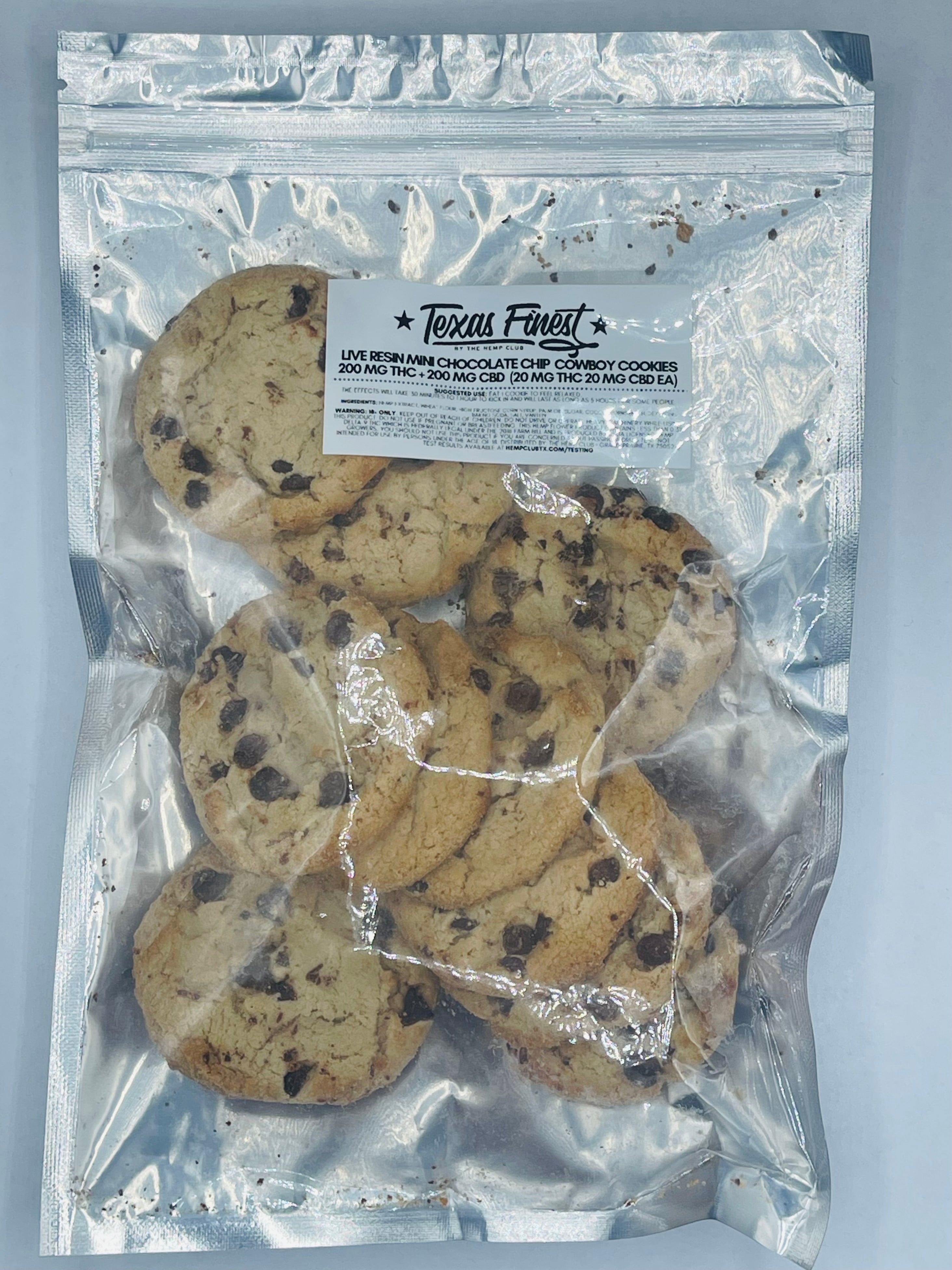 Large Chocolate Chip Cowboy Cookies - 200mg THC